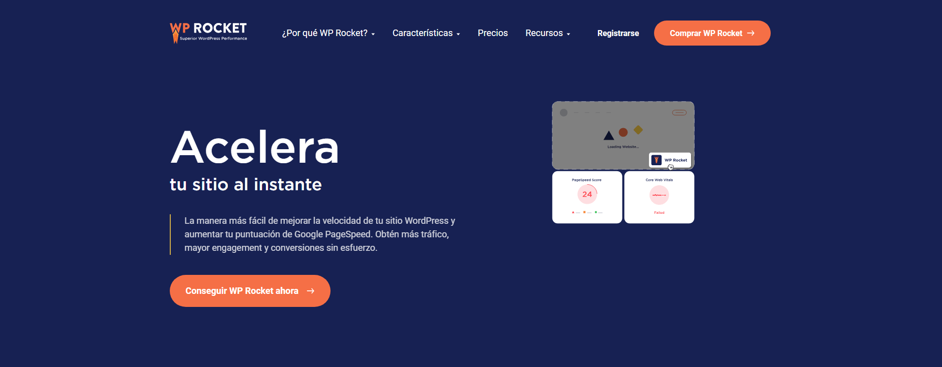 wp rocket acelerador de sitios web wordpress