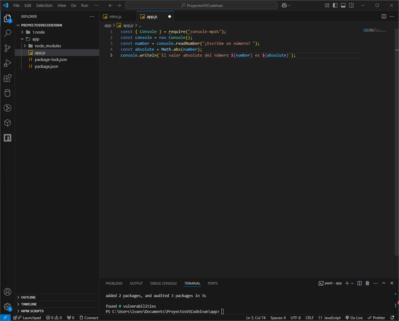 3 .instalalar console-mpds